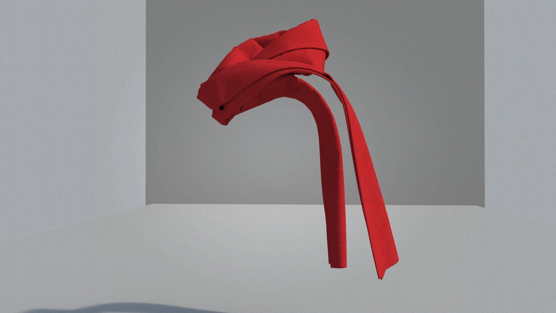 Scarf hanging from wall 3D model_14