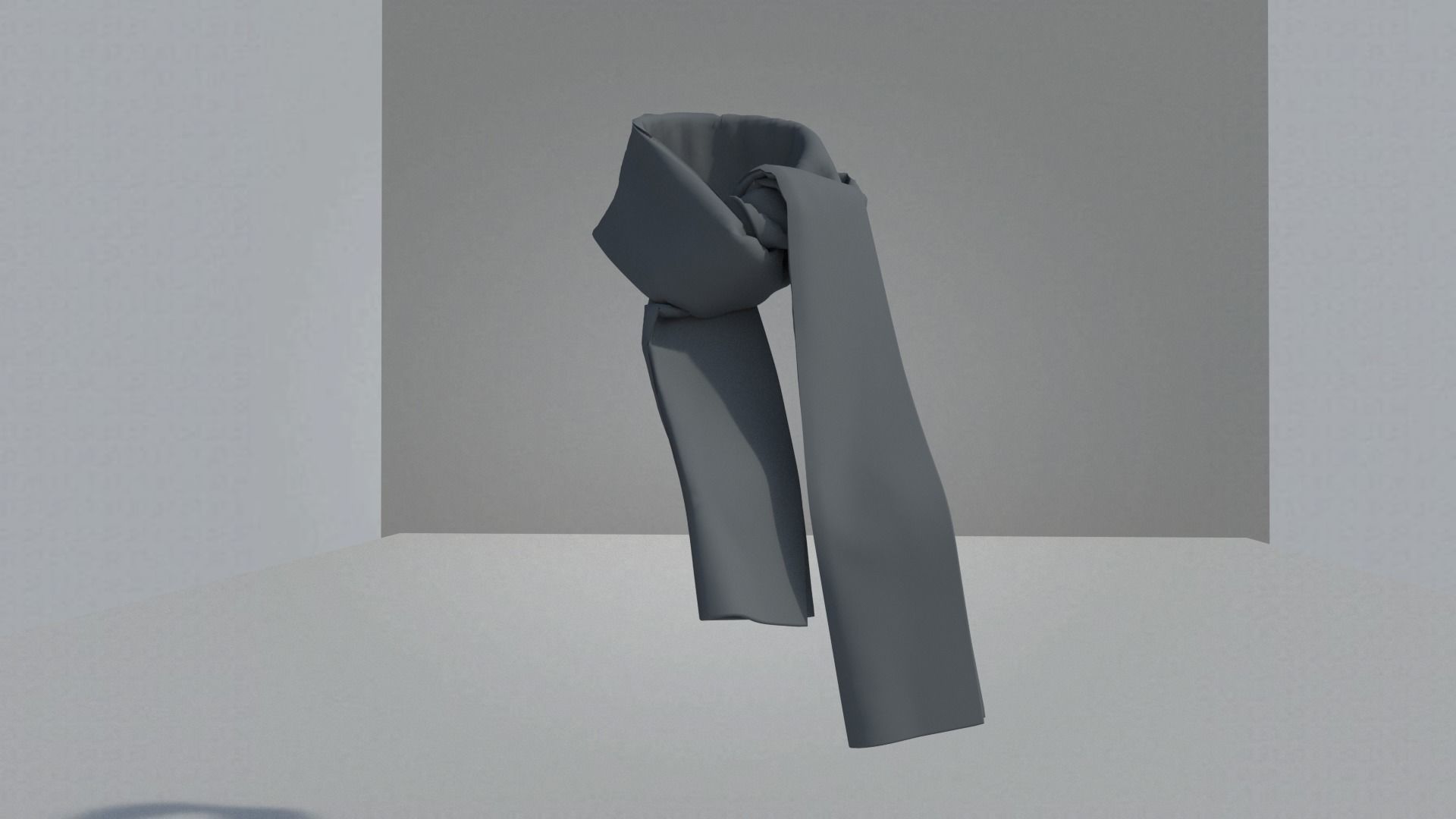 Scarf hanging from wall 3D model_7