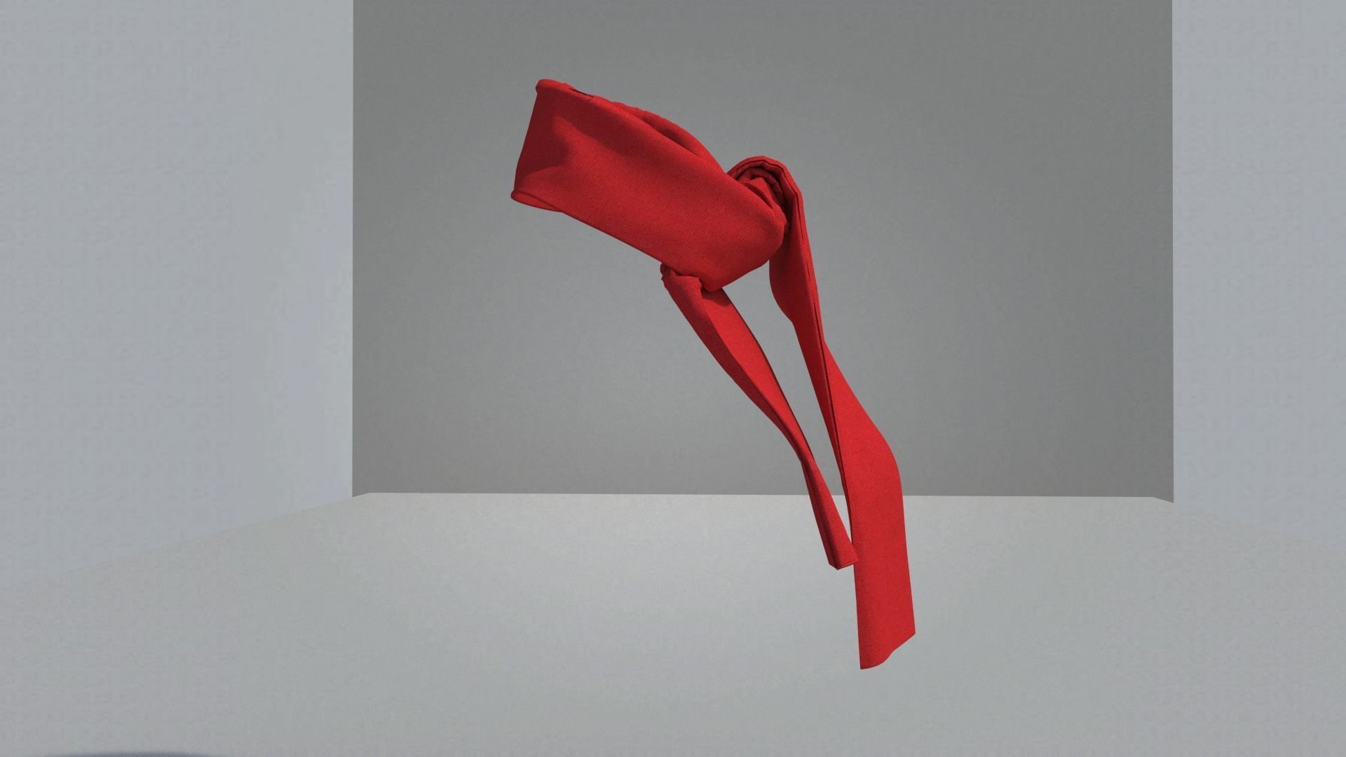 Scarf hanging from wall 3D model_6