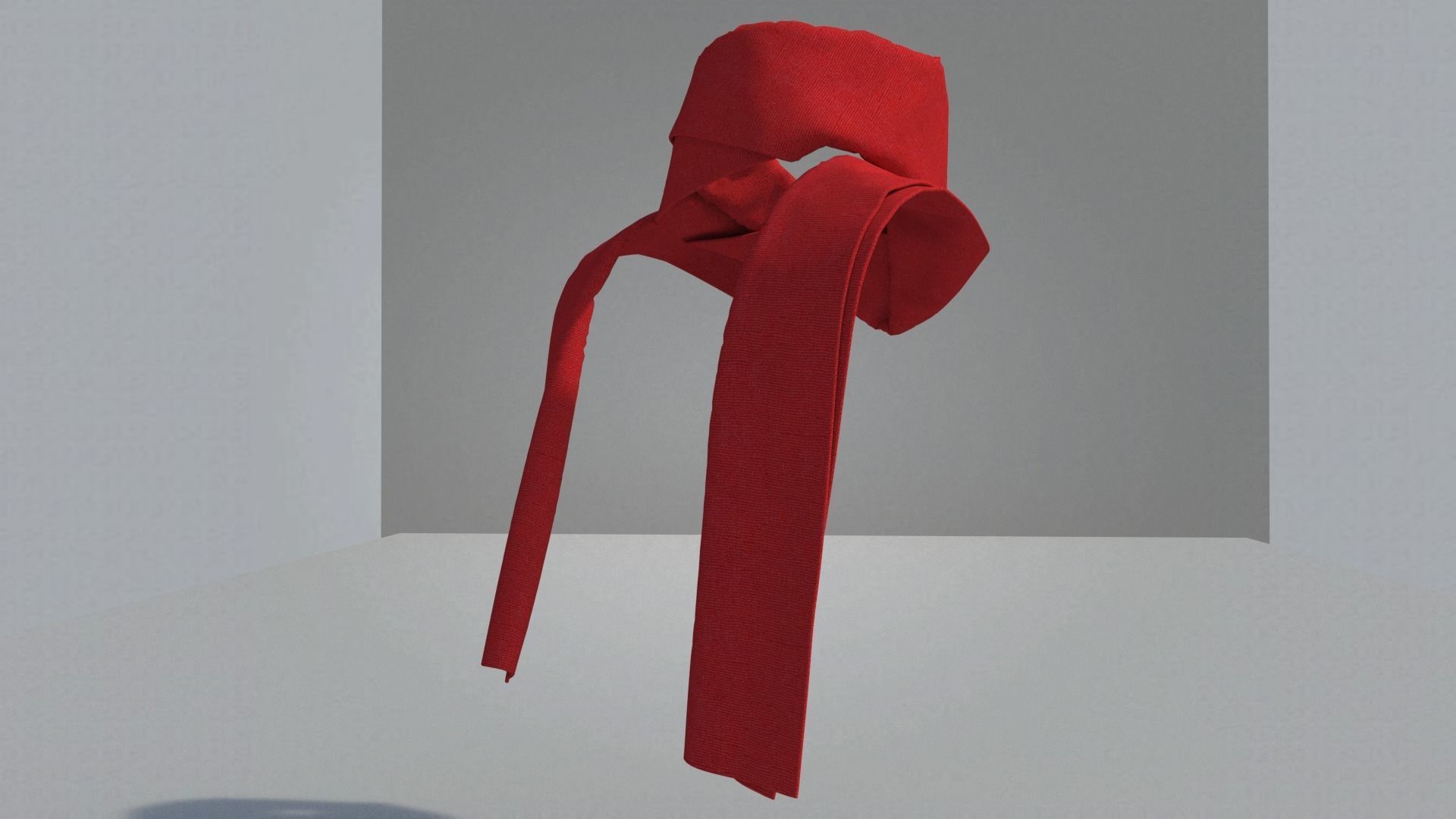 Scarf hanging from wall 3D model_11