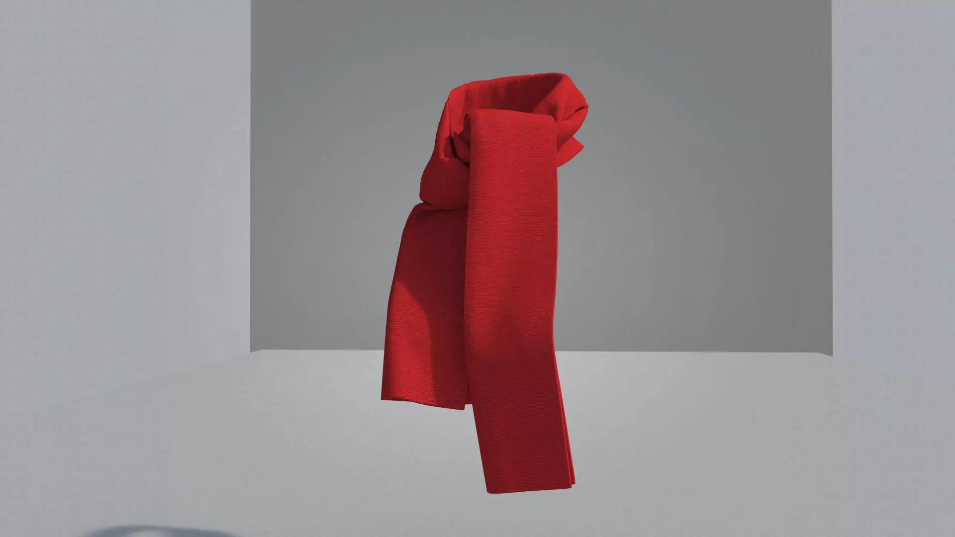 Scarf hanging from wall 3D model_0