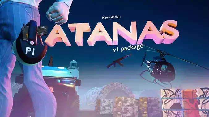 ATANAS POLICE PACKAGE V1 Low-poly 3D model