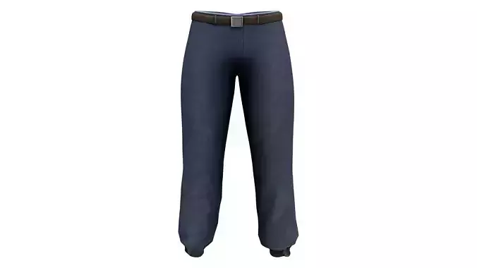 Men Blue Tucked In Legs Denim Pants