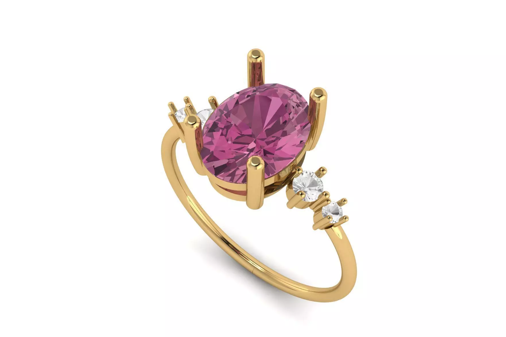 Solitaire Ring R 170 3D print model_0