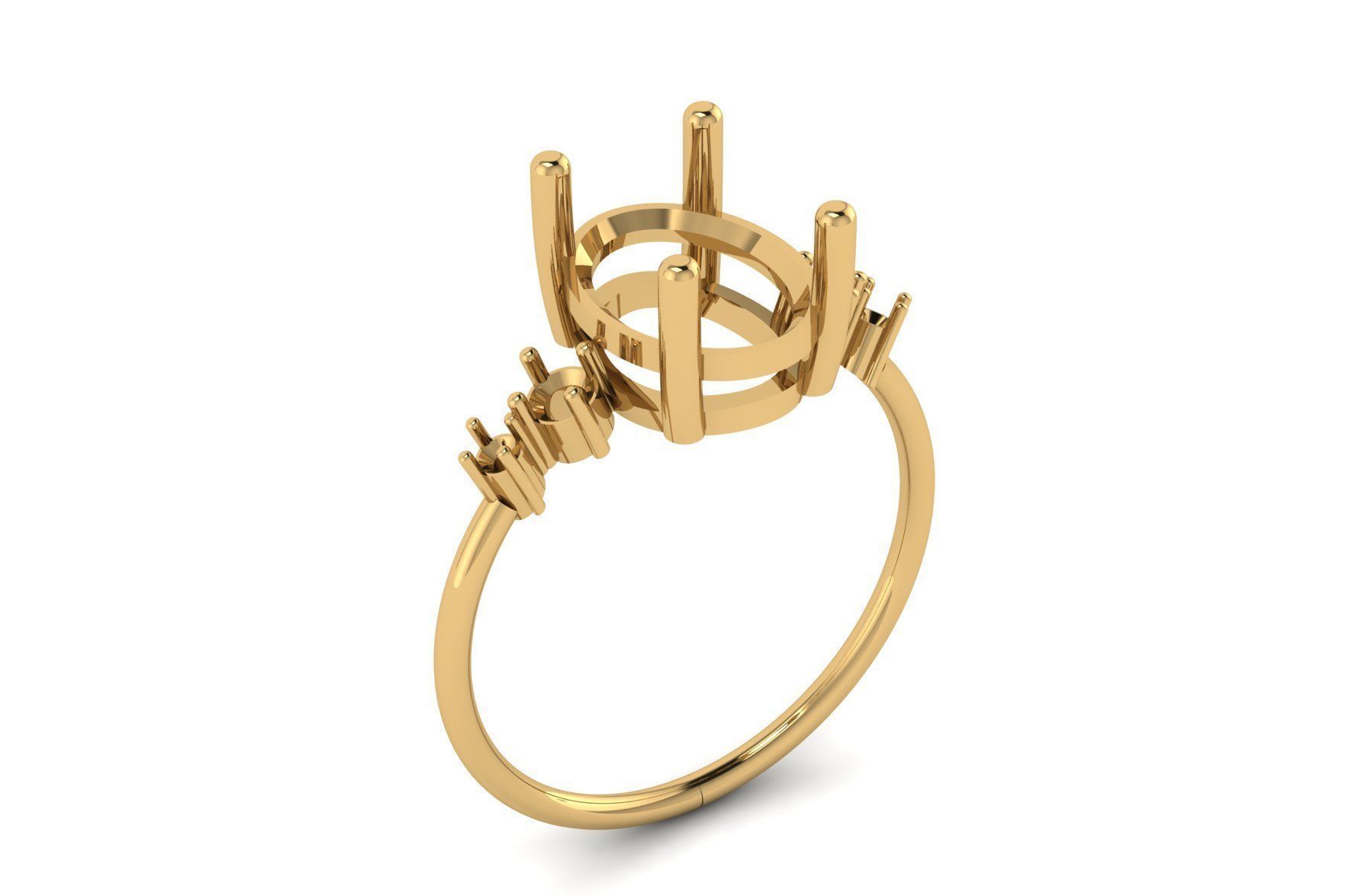 Solitaire Ring R 170 3D print model_2