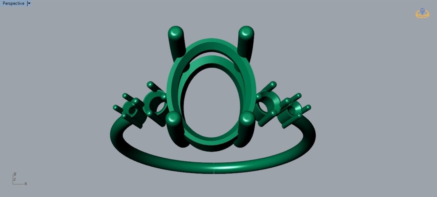 Solitaire Ring R 170 3D print model_6