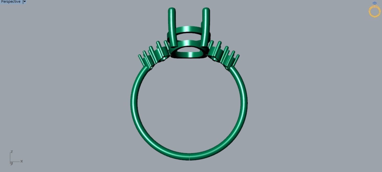 Solitaire Ring R 170 3D print model_5