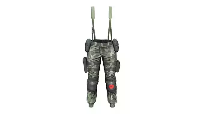 Female Military Combat Pants With Suspenders