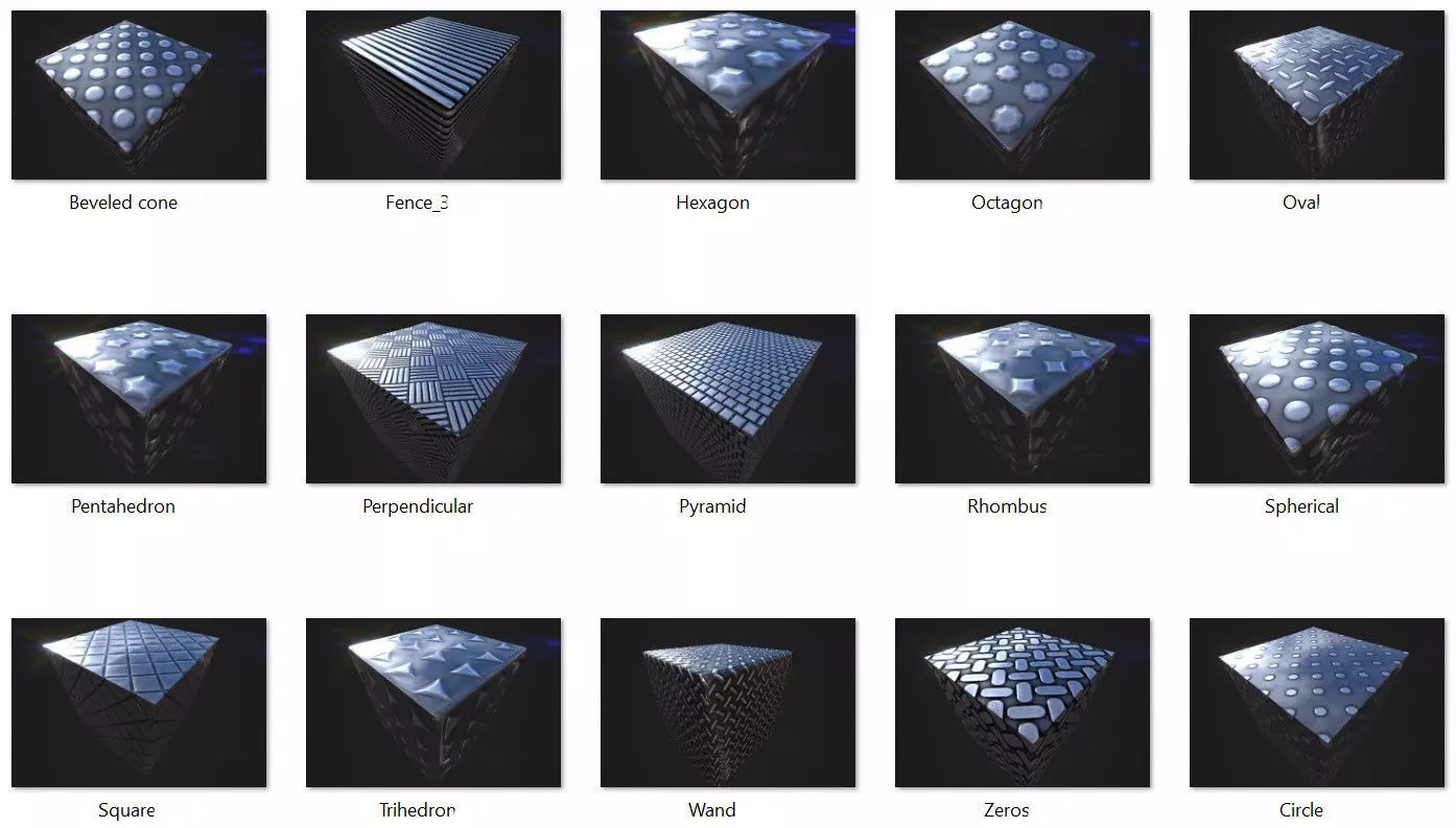 15 embossed pbr materials for metal surfaces set 2 Texture_0