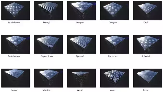 15 embossed pbr materials for metal surfaces set 2