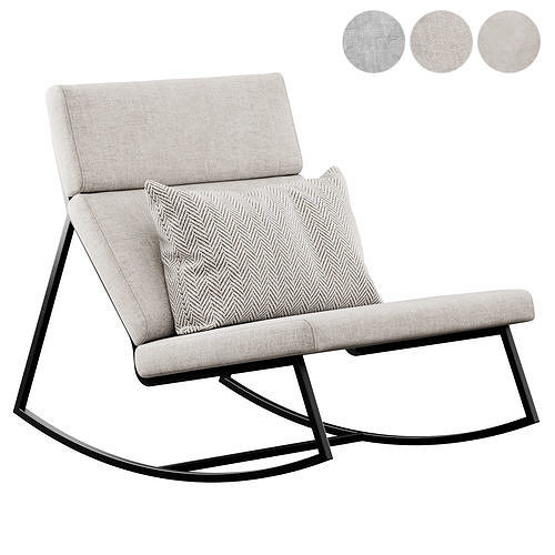 GT Rocker Chair By Gus Modern 3D model