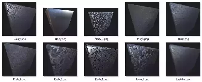 10 embossed pbr materials for rough metal surfaces set 3