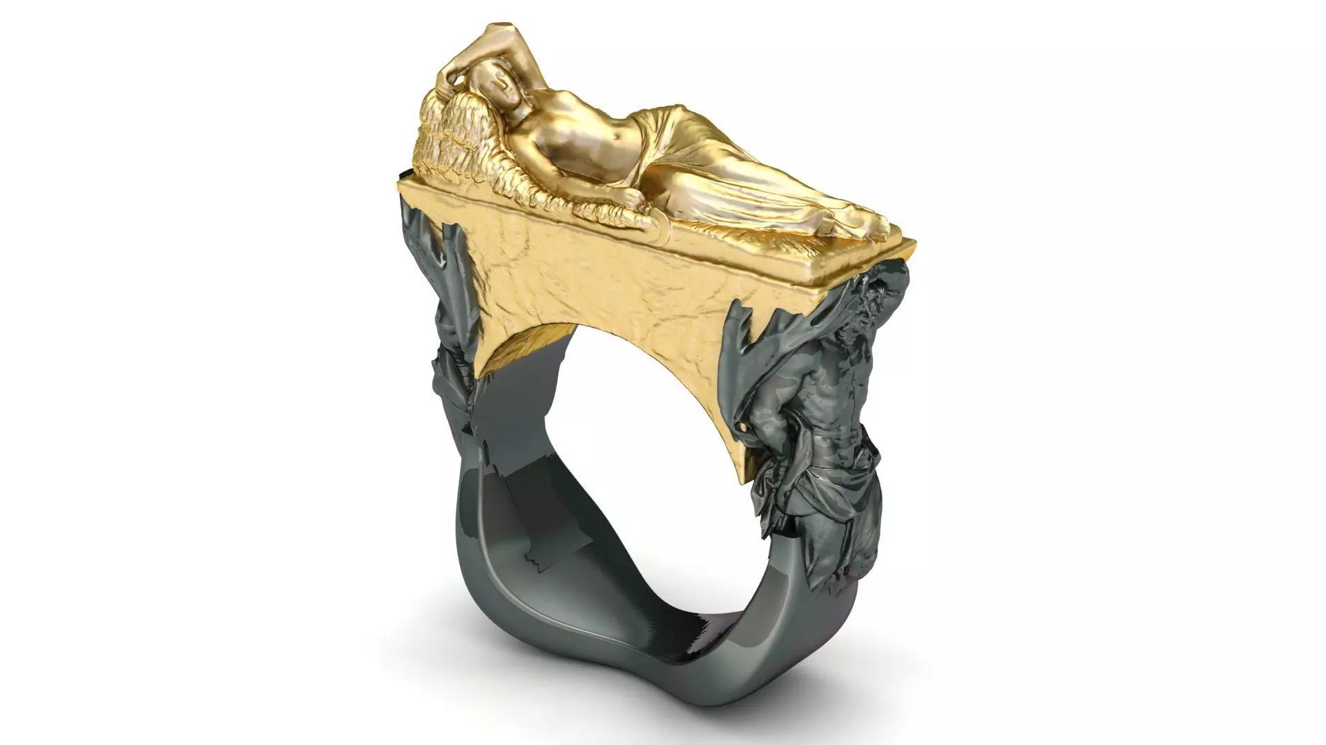 Atlas Ring Girl Jewelry 3D print model