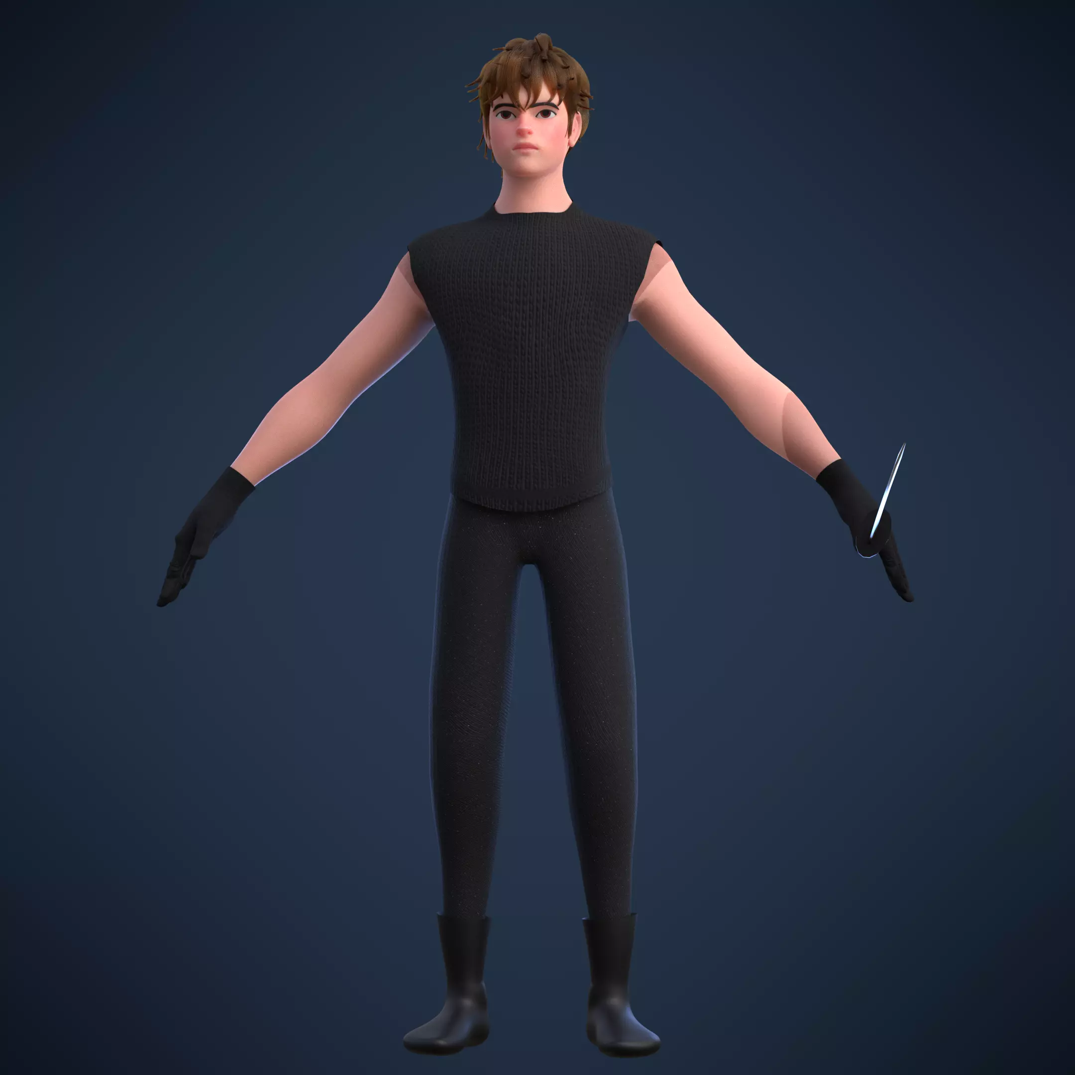 Blender rigged character 3D model_0