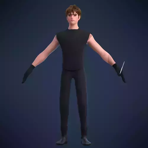 Blender rigged character 3D model