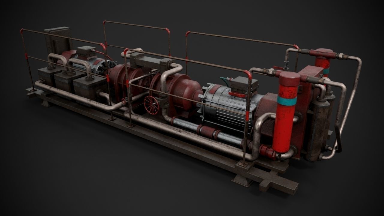 Machinery device 3D model_4