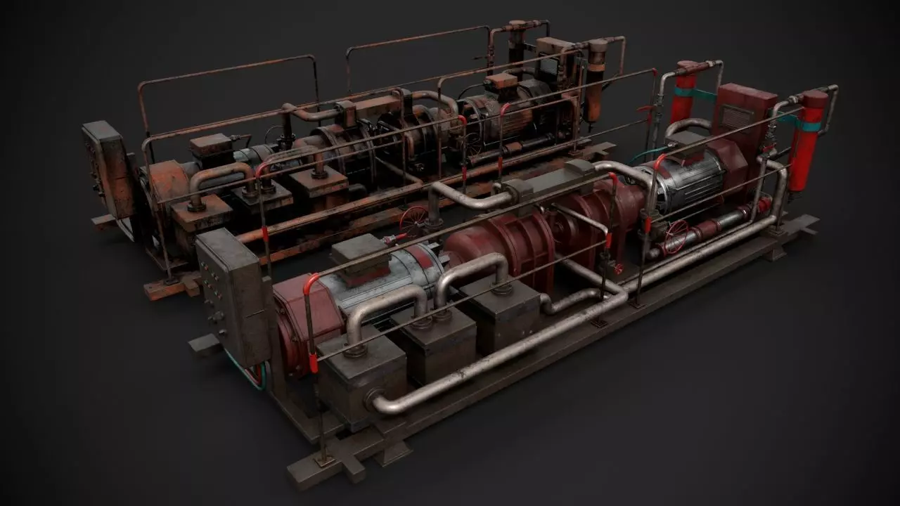Machinery device 3D model_0