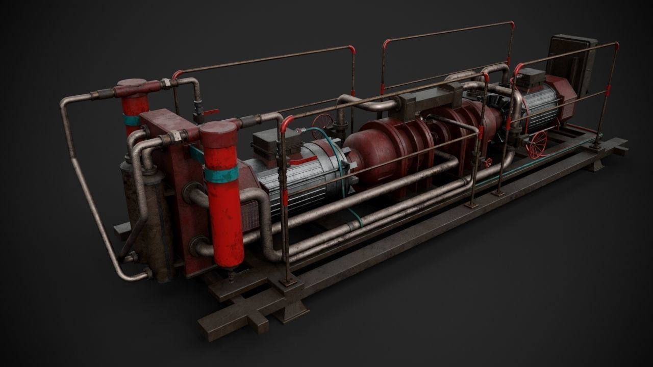 Machinery device 3D model_5