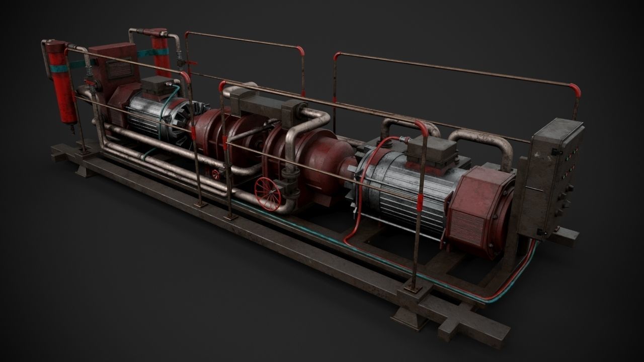 Machinery device 3D model_6