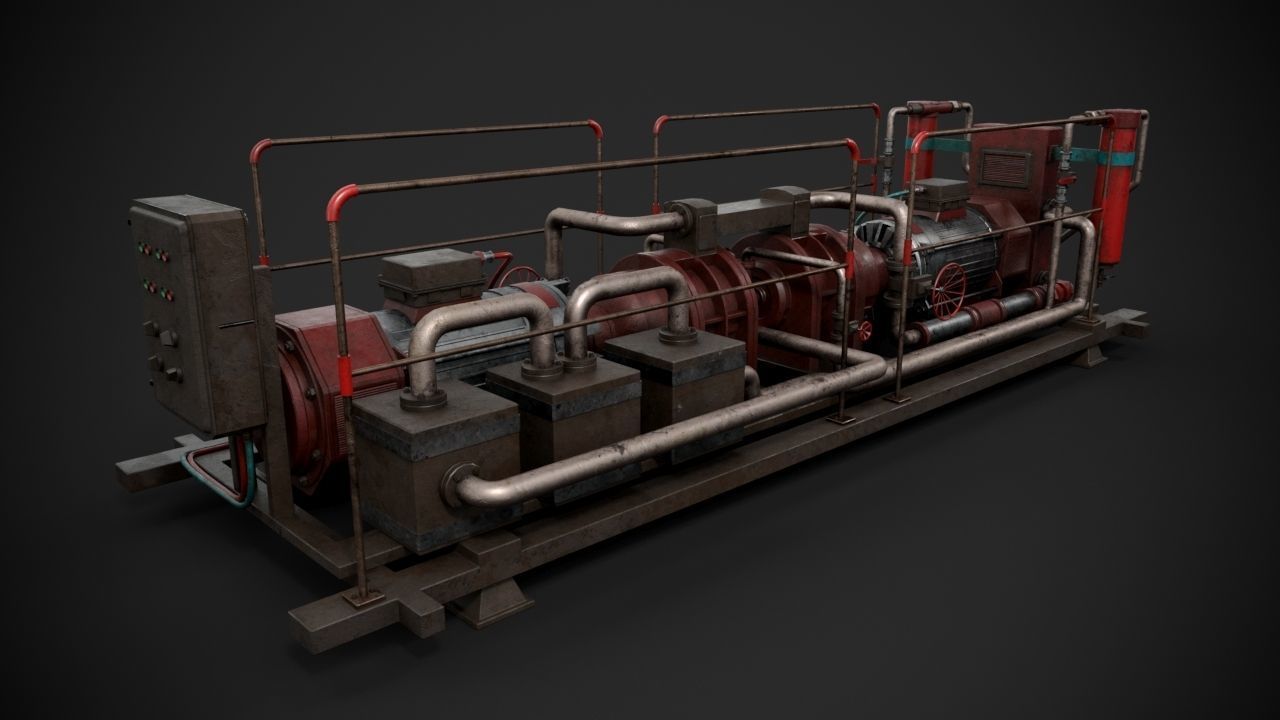 Machinery device 3D model_3