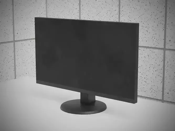 Monitor PC personal computer office gaming display  LCD Screen Low-poly 3D model