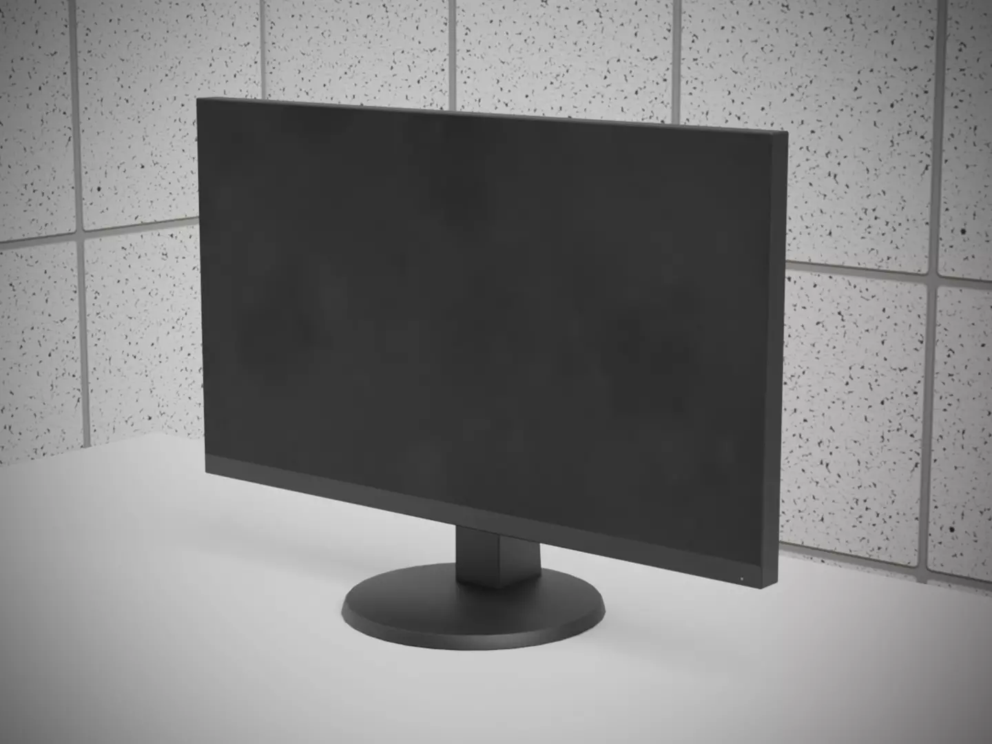 Monitor PC personal computer office gaming display  LCD Screen Low-poly 3D model_0