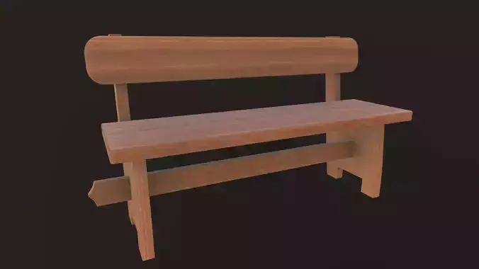 Modern Bench 3D Model AR VR