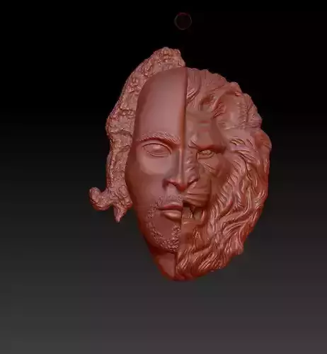  pendant half face and tige