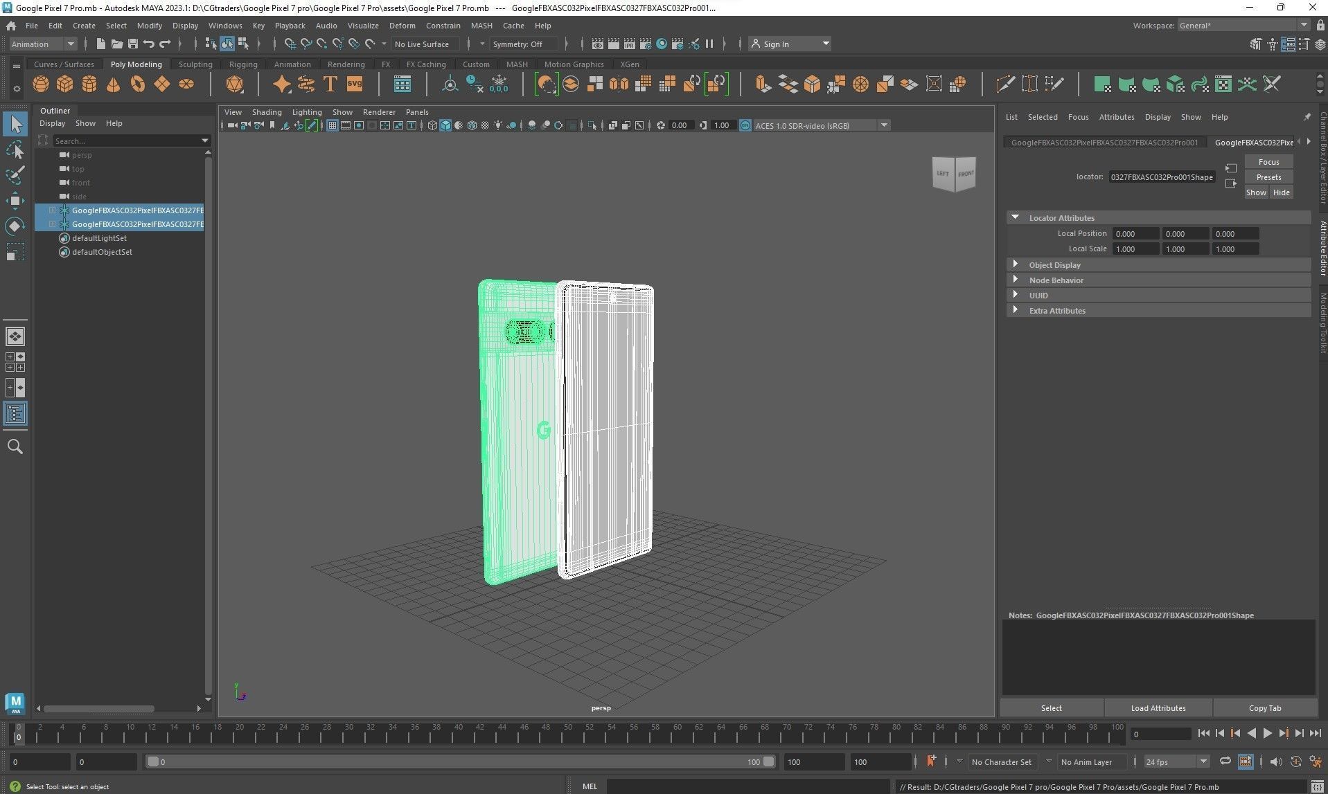 Google Pixel 7 Pro  Low-poly 3D model_30
