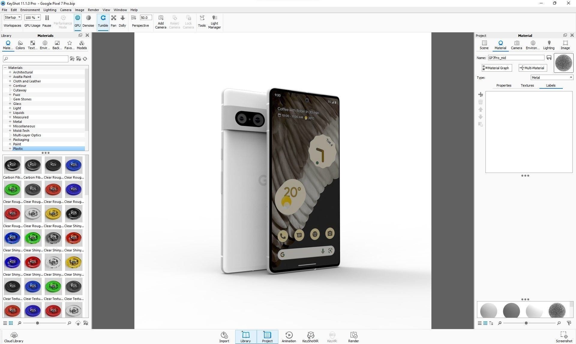 Google Pixel 7 Pro  Low-poly 3D model_28
