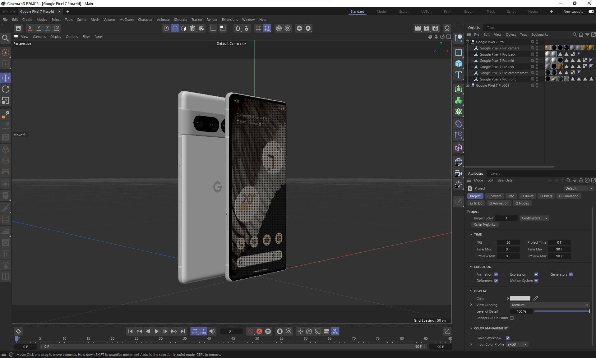 Google Pixel 7 Pro  Low-poly 3D model_27