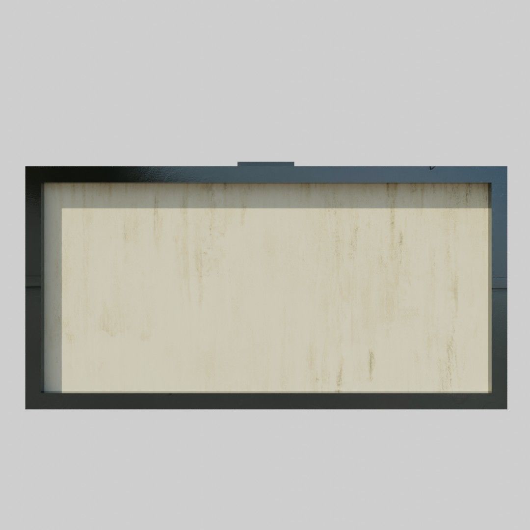 Billboards empty metal sign Low-poly 3D model_9