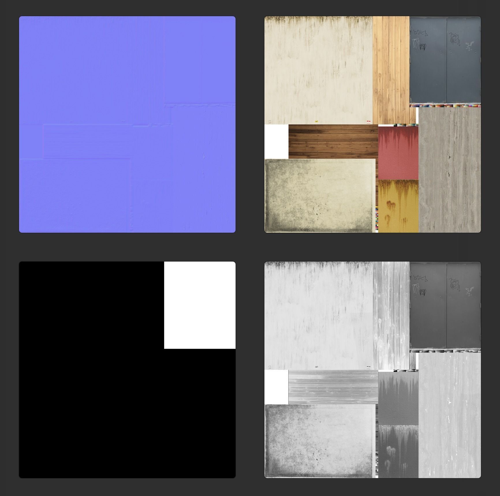 Billboards empty metal sign Low-poly 3D model_2