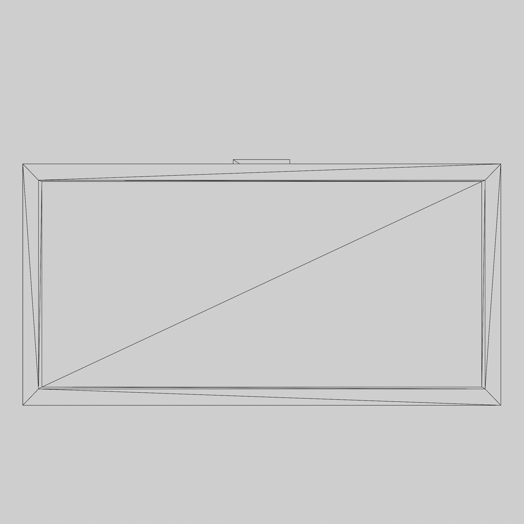 Billboards empty metal sign Low-poly 3D model_16