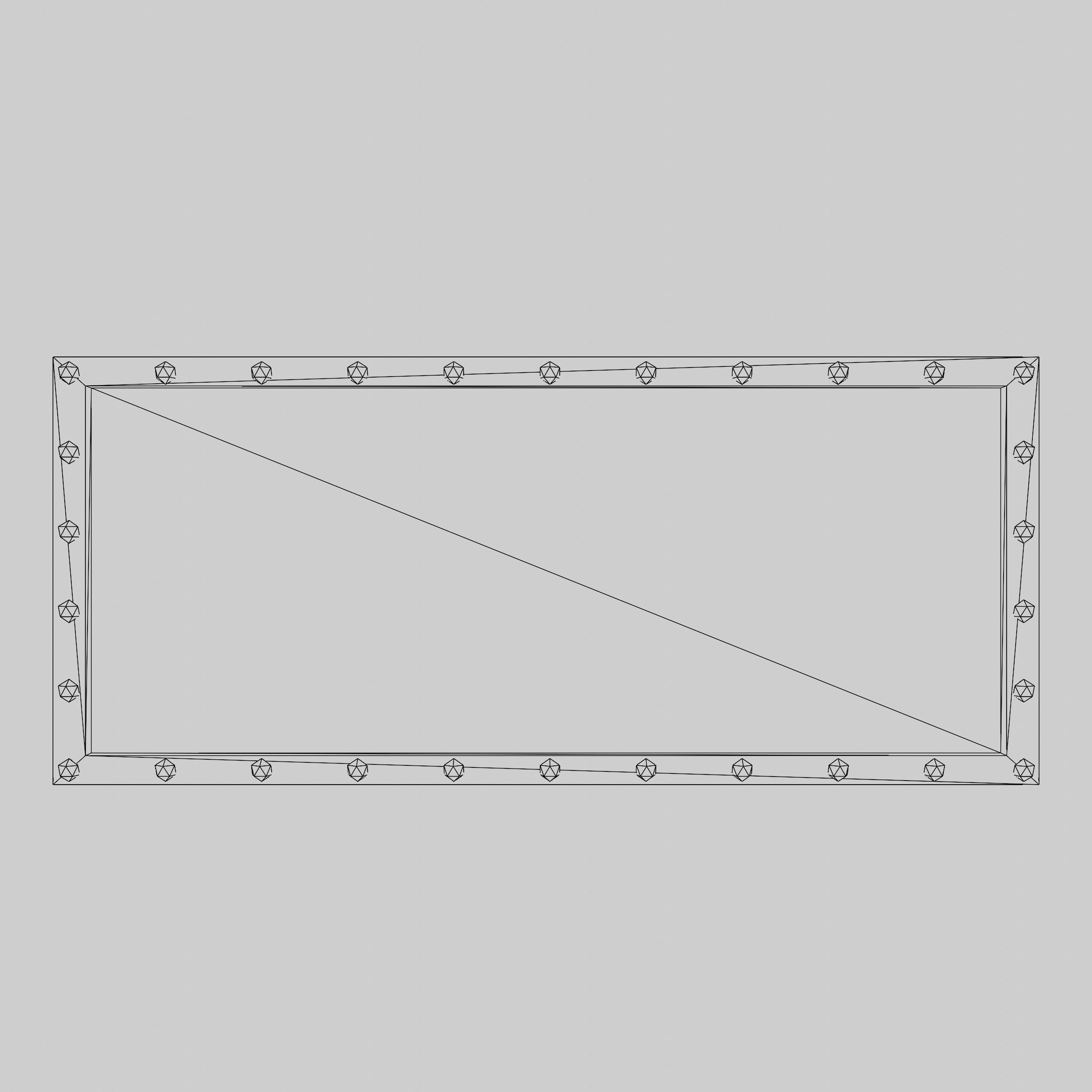 Billboards empty metal sign Low-poly 3D model_11
