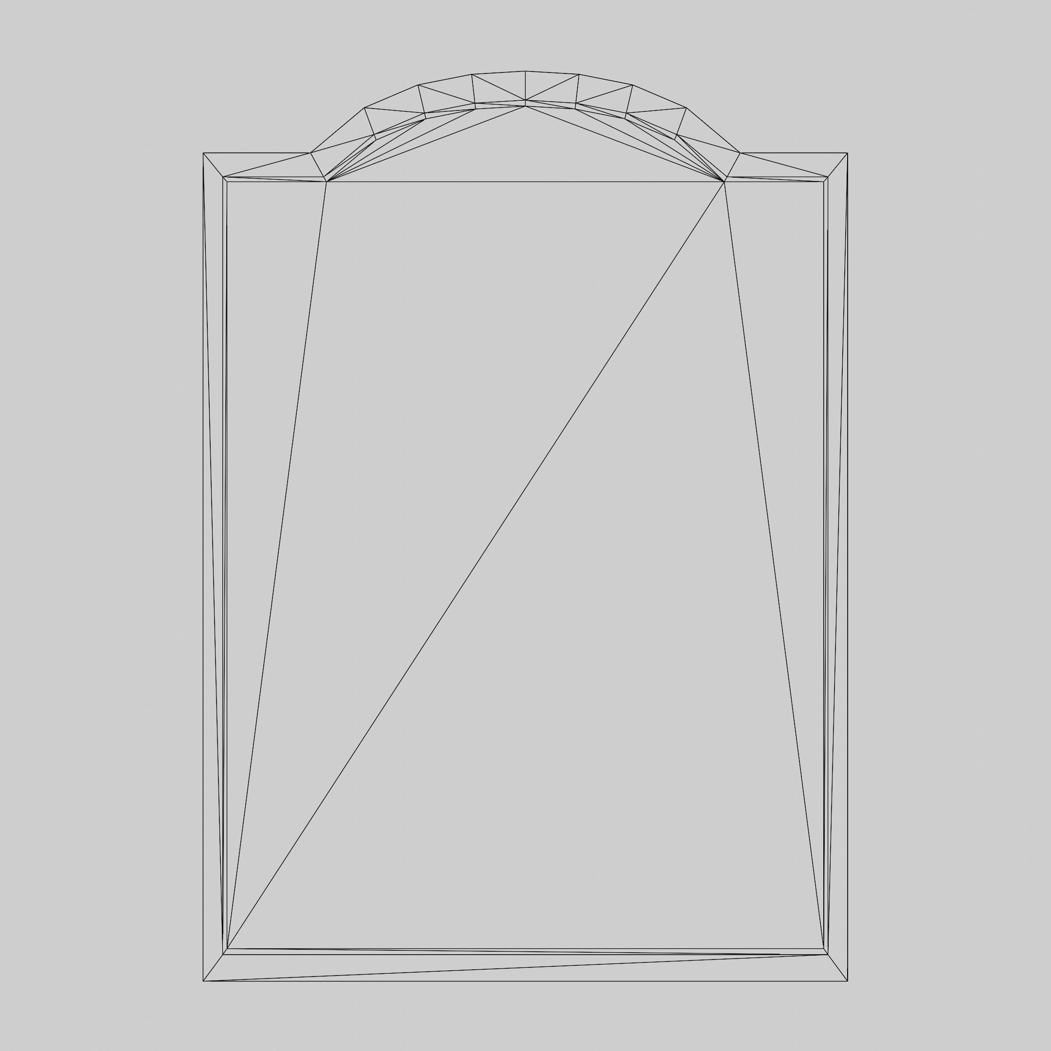 Billboards empty metal sign Low-poly 3D model_14