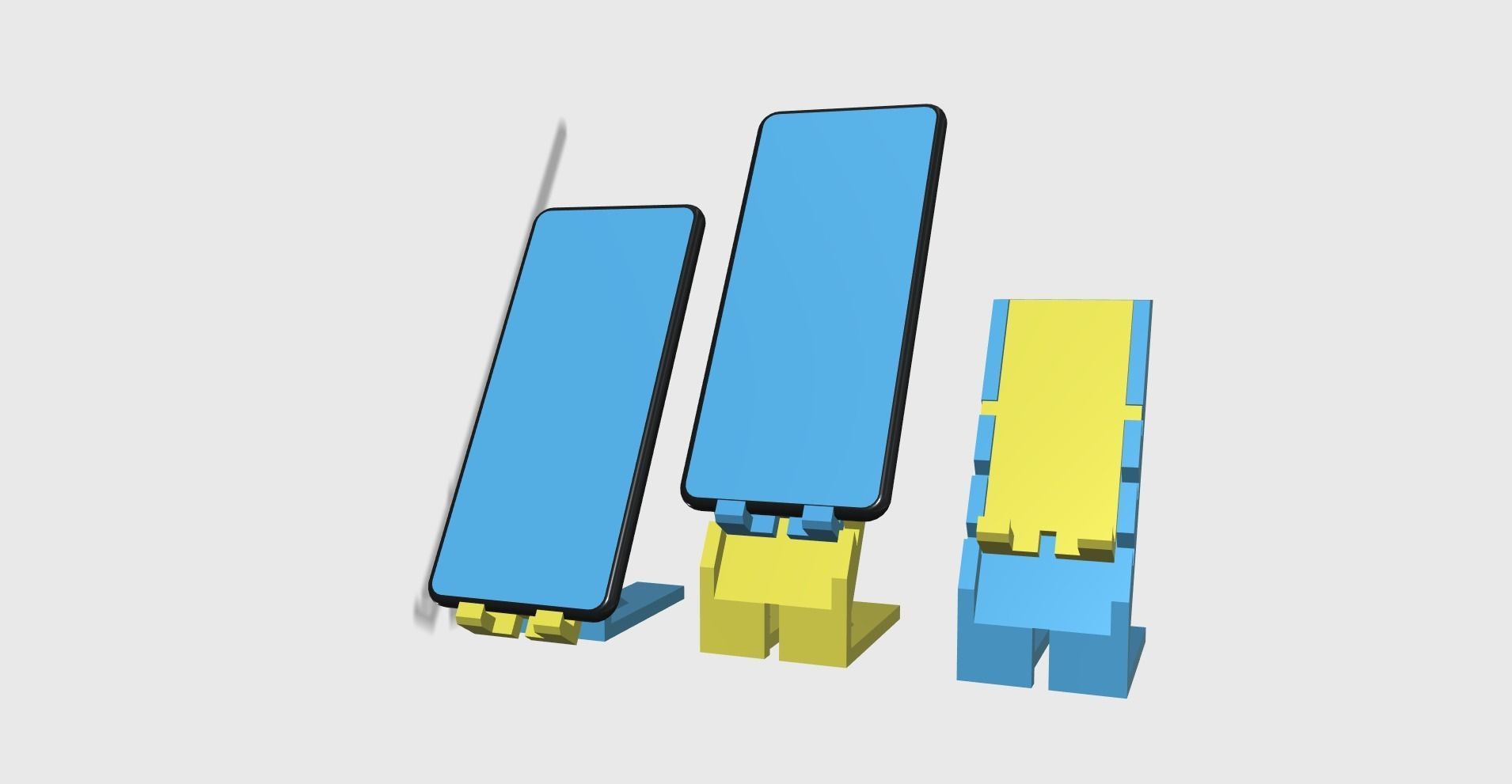 Cellphone holder stand adjustable easy print 3D print model_5