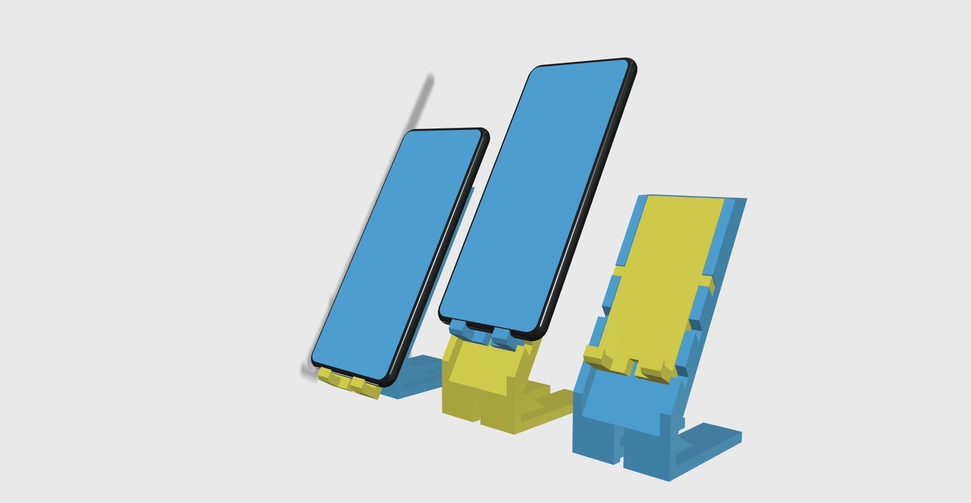 Cellphone holder stand adjustable easy print 3D print model_4