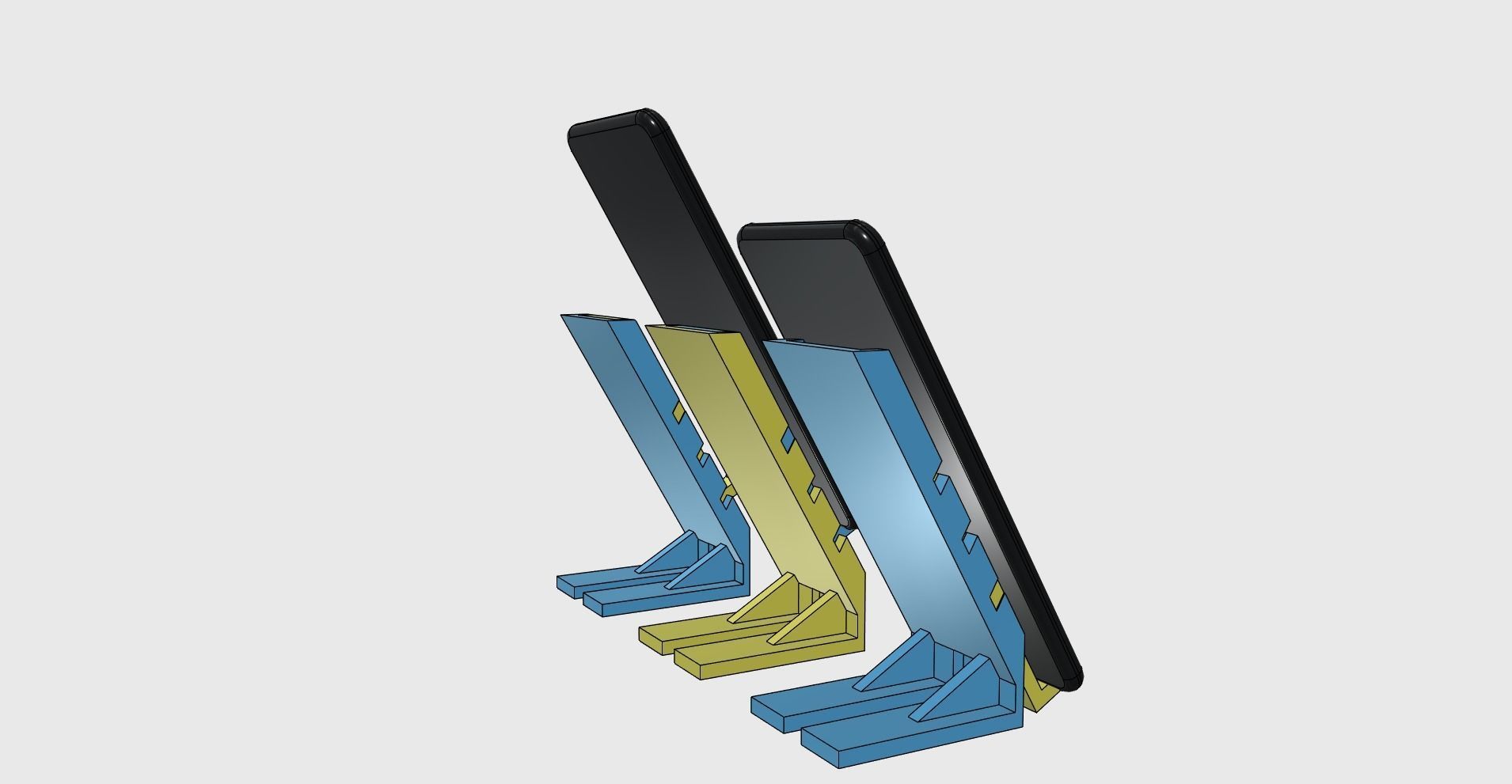 Cellphone holder stand adjustable easy print 3D print model_3