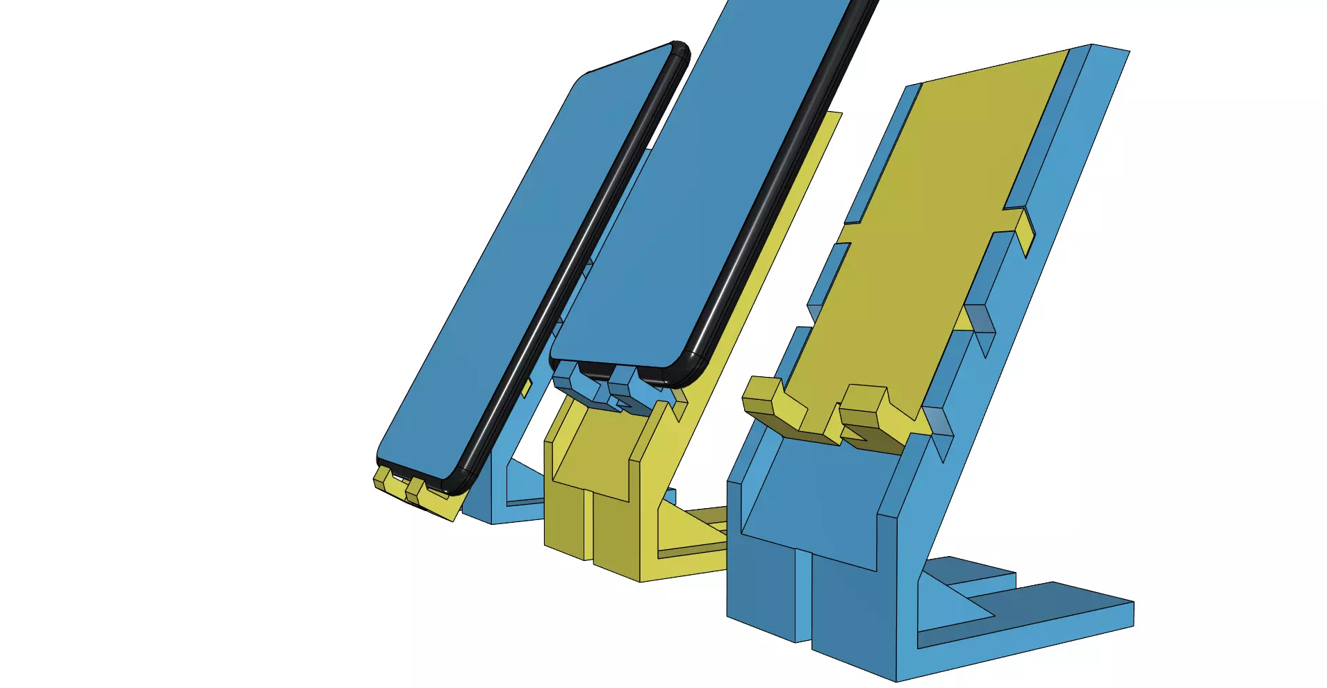 Cellphone holder stand adjustable easy print 3D print model_0