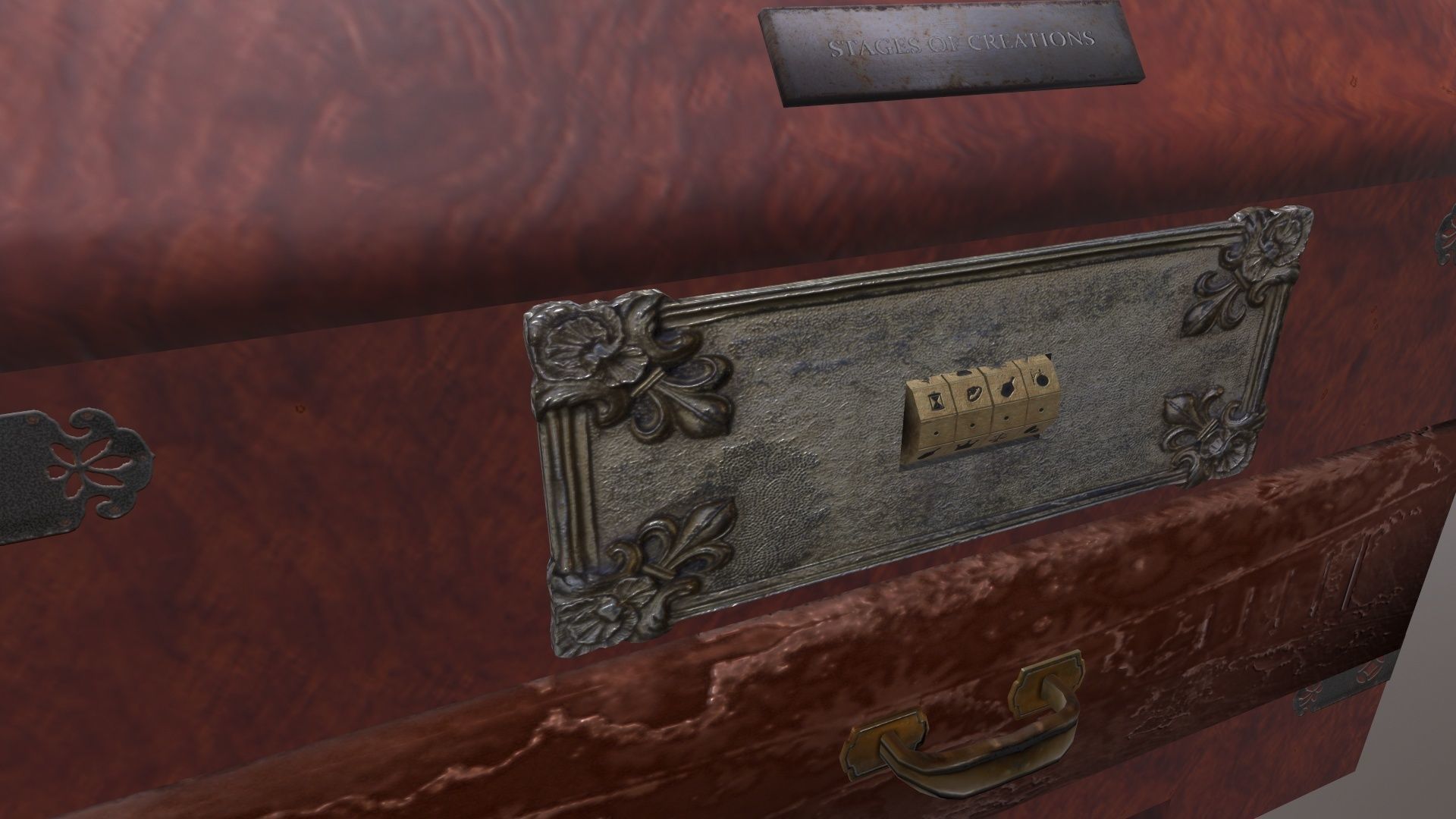 Puzzle box Low-poly 3D model_2