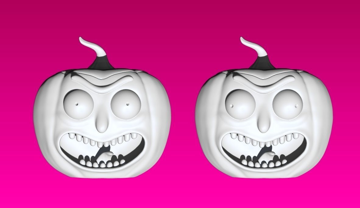 Pumpkin Rick - Candy Bowl 3D print model_7