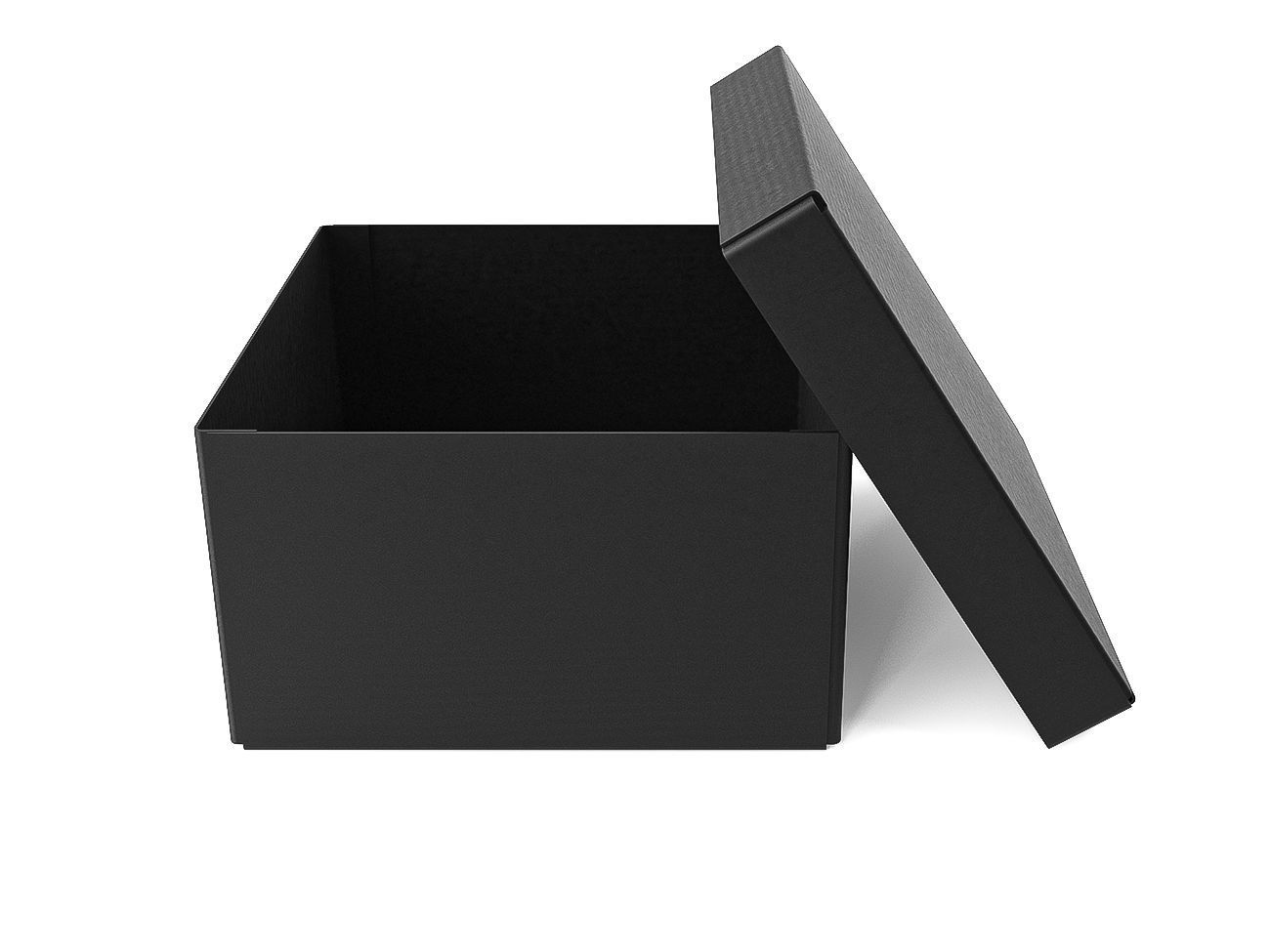 Cardboard box black 07 Low-poly 3D model_2