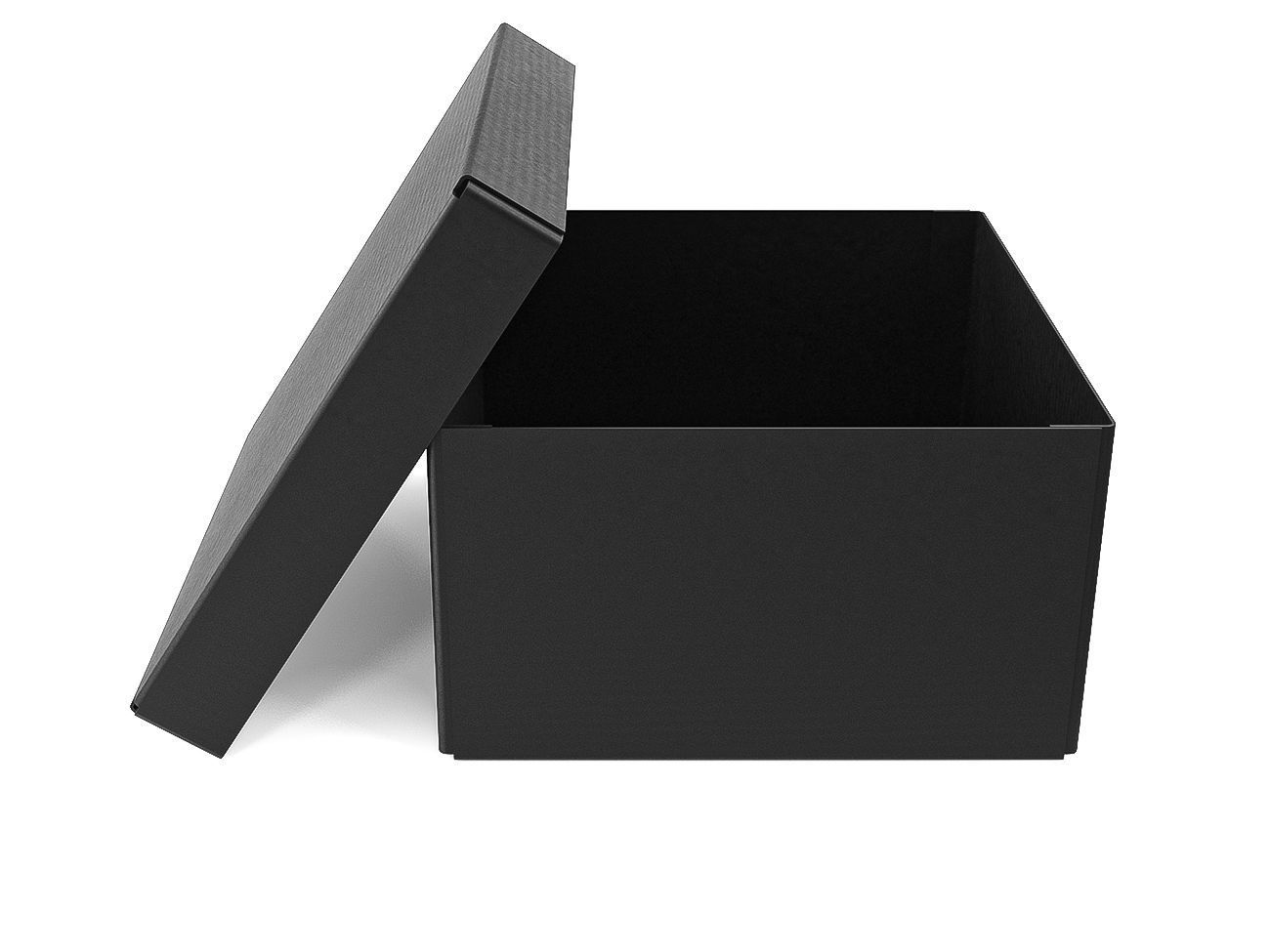 Cardboard box black 07 Low-poly 3D model_10