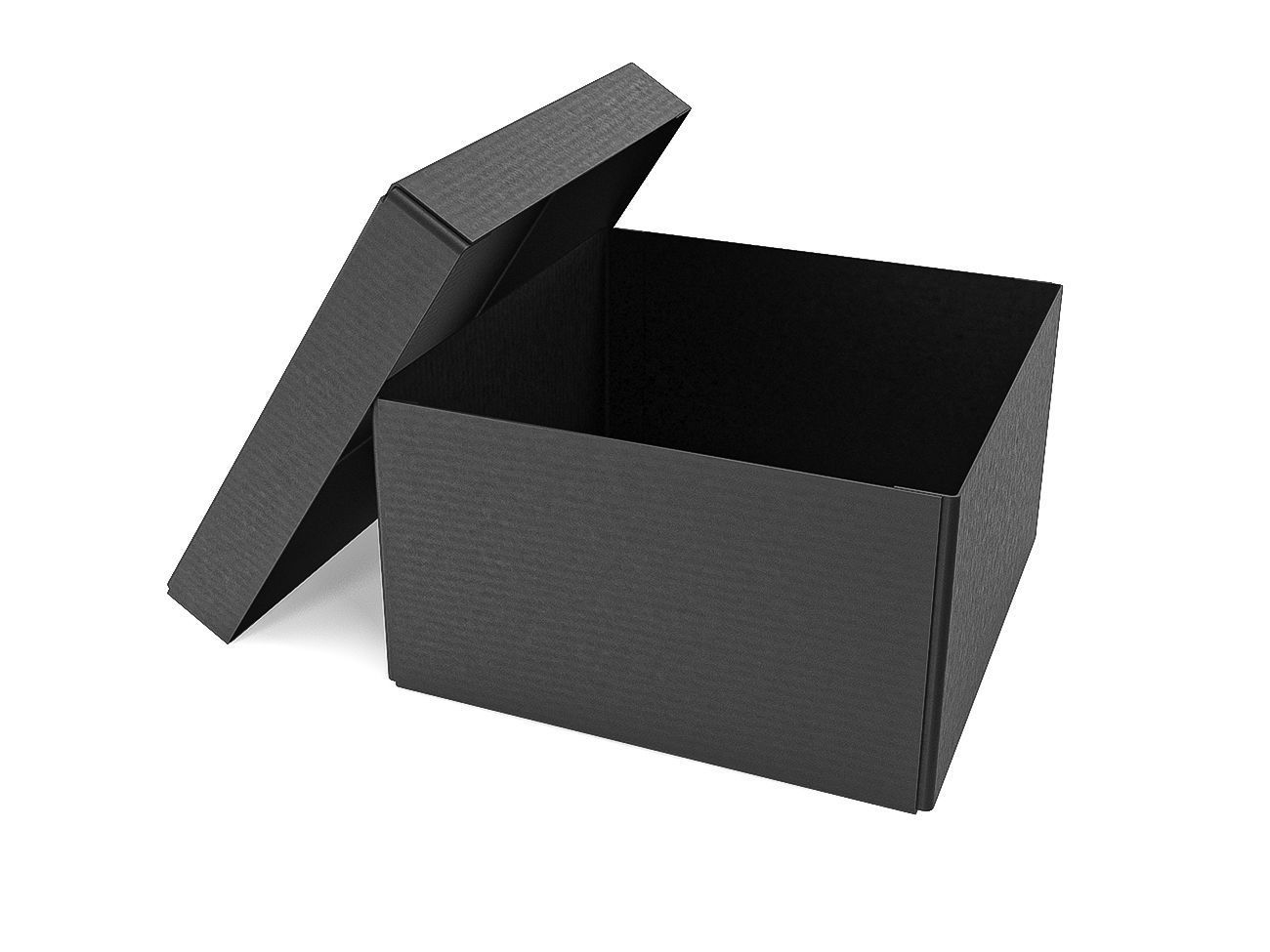 Cardboard box black 07 Low-poly 3D model_11