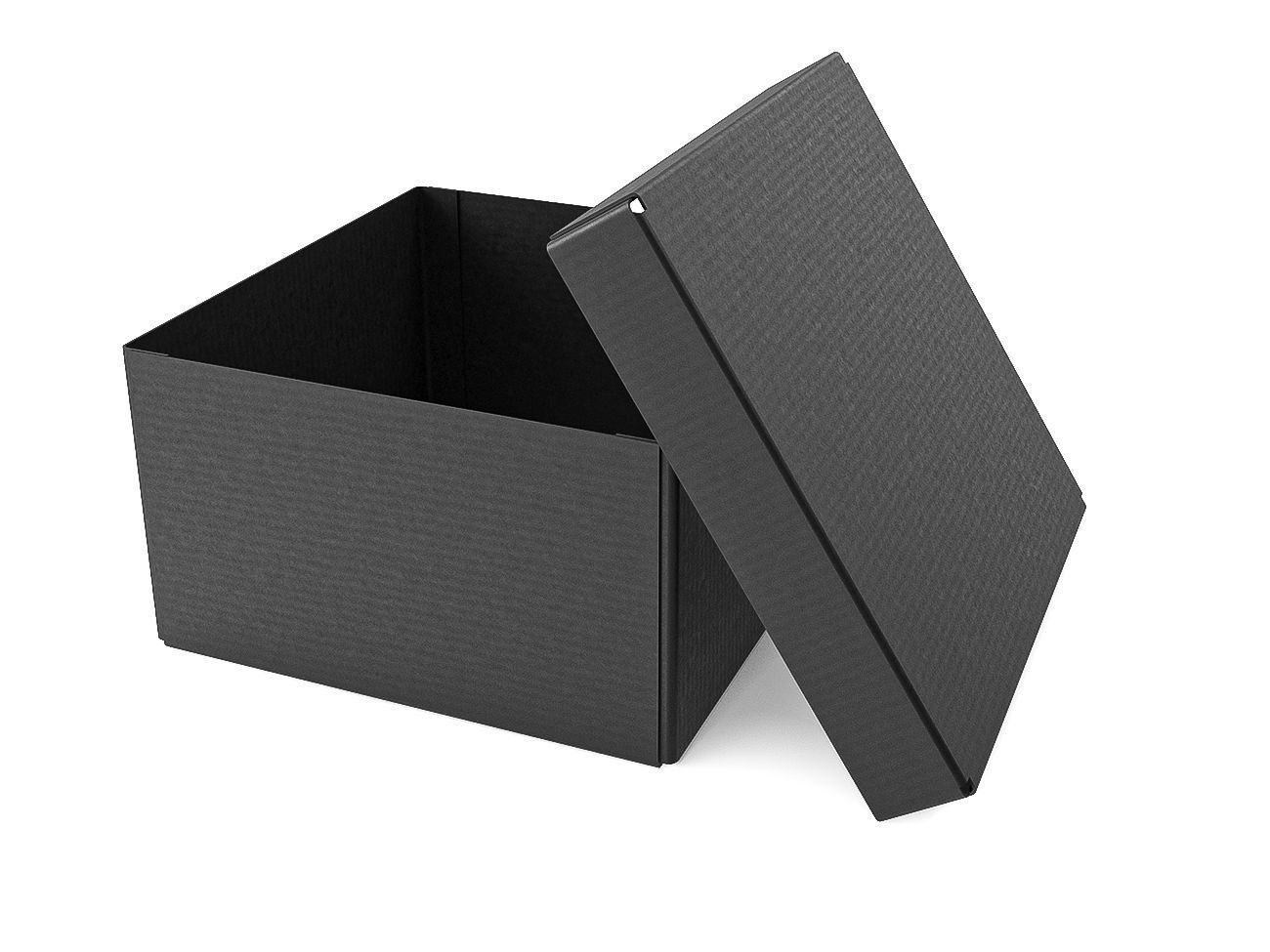 Cardboard box black 07 Low-poly 3D model_3