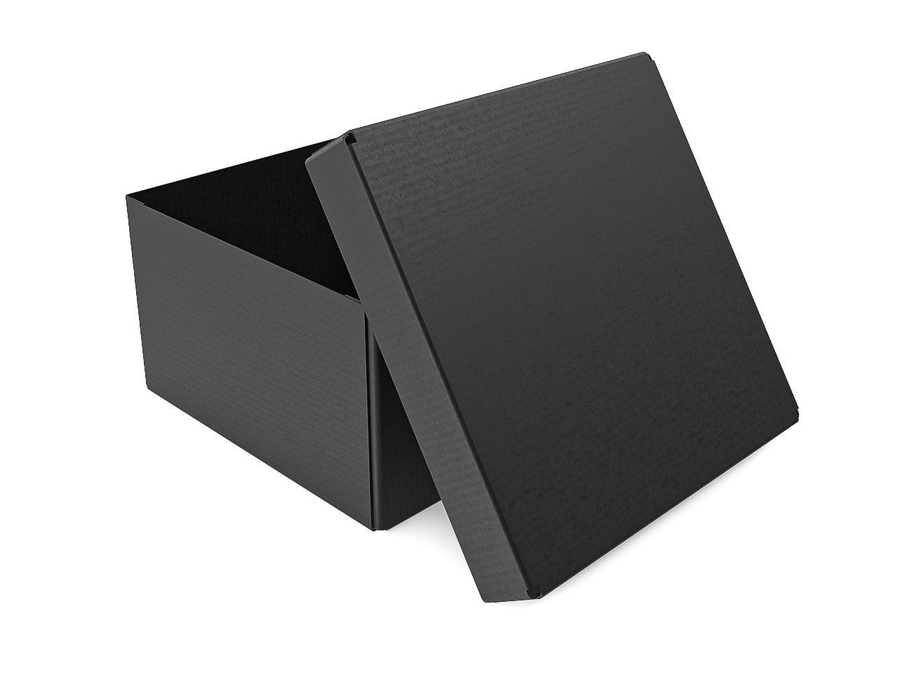 Cardboard box black 07 Low-poly 3D model_4