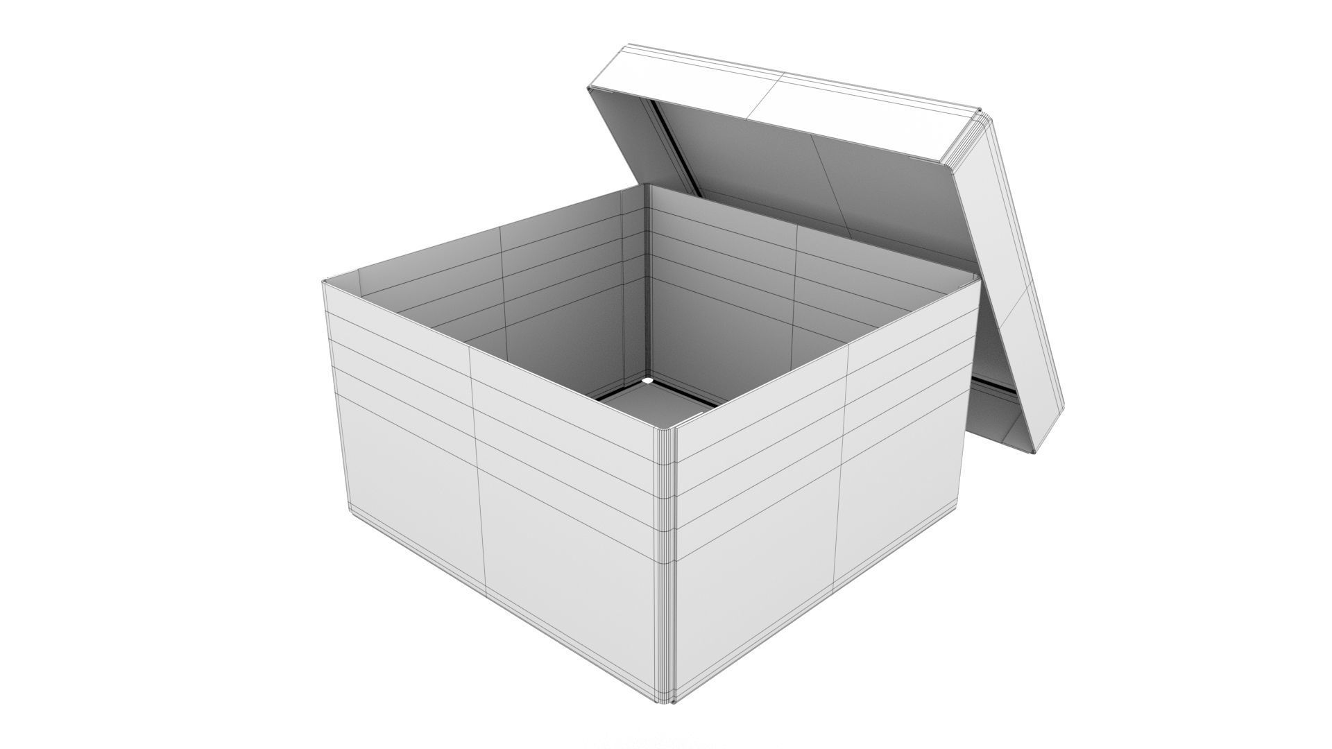 Cardboard box black 07 Low-poly 3D model_15