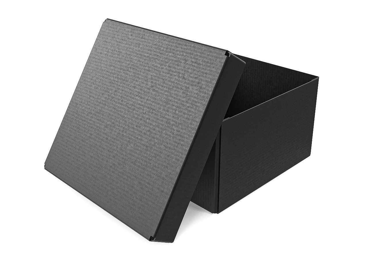 Cardboard box black 07 Low-poly 3D model_8