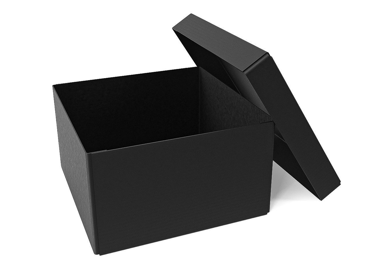 Cardboard box black 07 Low-poly 3D model_1